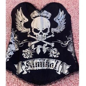 corset skull top
